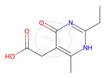Chemical structure of 2-(2-Ethyl-4-methyl-6-oxo-1,6-dihydropyrimidin-5-yl)acetic acid