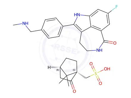 Chemical structure of Rucaparib (Camsylate)