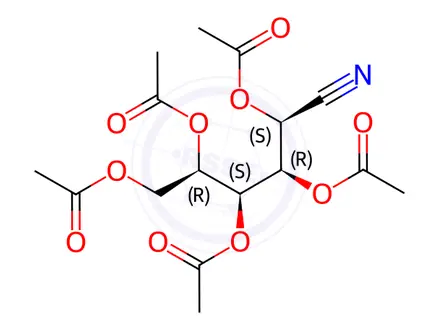 Chemical structure of 2,3,4,5,6-PENTA-O-ACETYL-D-GALACTONITRILE