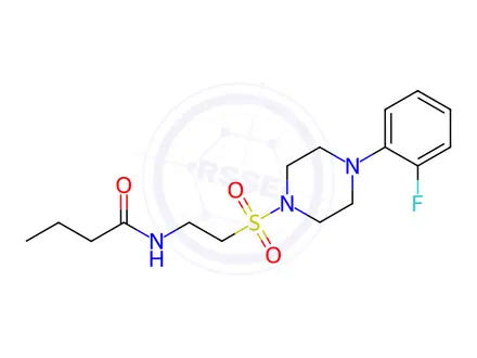 Chemical structure of N-(2-((4-(2-Fluorophenyl)piperazin-1-yl)sulfonyl)ethyl)butyramide