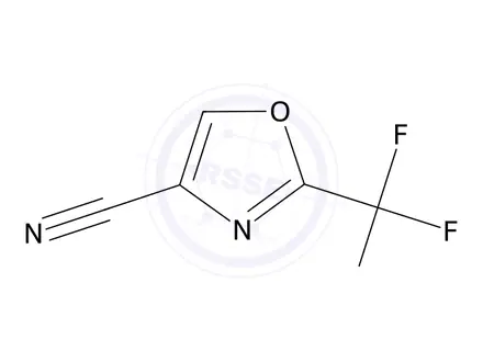 Chemical structure of 2-(trifluoromethyl)-1,3-oxazole-4-carbonitrile