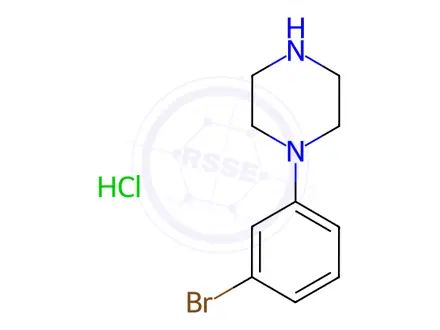 Chemical structure of 1-(3-Bromophenyl)piperazine Hydrochloride