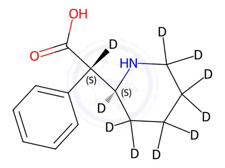 Chemical structure of DL-threo-Ritalinic Acid-d10