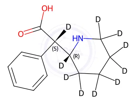 Chemical structure of D-erythro-Ritalinic Acid-d10