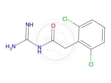 Chemical structure of N-Carbamimidoyl-2-(2,6-dichlorophenyl)acetamide