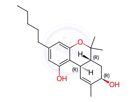 Chemical structure of 8-hydroxy-delta(9)-tetrahydrocannabinol