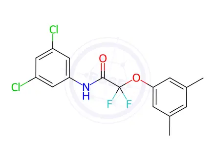 Chemical structure of N-(3,5-Dichlorophenyl)-2-(3,5-dimethylphenoxy)-2,2-difluoroacetamide