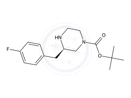 Chemical structure of tert-Butyl (R)-3-(4-fluorobenzyl)piperazine-1-carboxylate