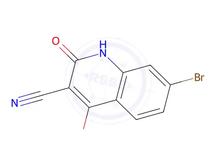 Chemical structure of 7-Bromo-4-hydroxy-2-oxo-1,2-dihydroquinoline-3-carbonitrile