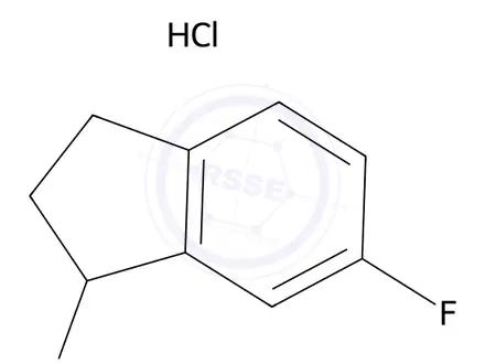 Chemical structure of 6-Fluoro-2,3-dihydro-1H-inden-1-amine hydrochloride