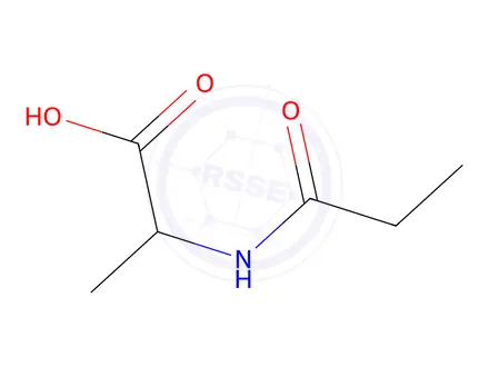 Chemical structure of N-propionylalanine