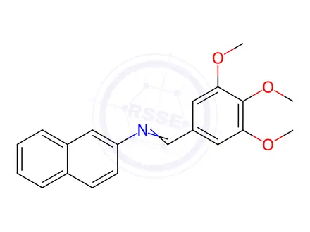 Chemical structure of N-(3,4,5-Trimethoxybenzylidene)naphthalen-2-amine