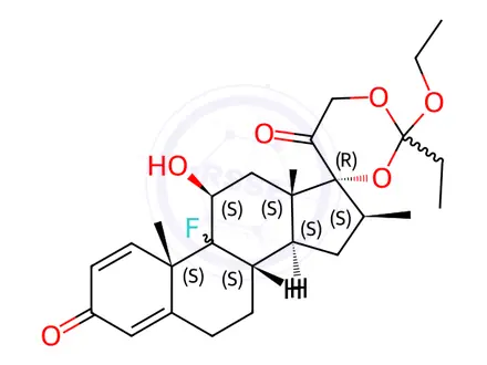 Chemical structure of Betamethasone Cyclic 17,21-(ethyl orthopropionate)