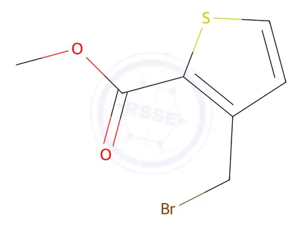 Chemical structure of methyl 3-(bromomethyl)thiophene-2-carboxylate