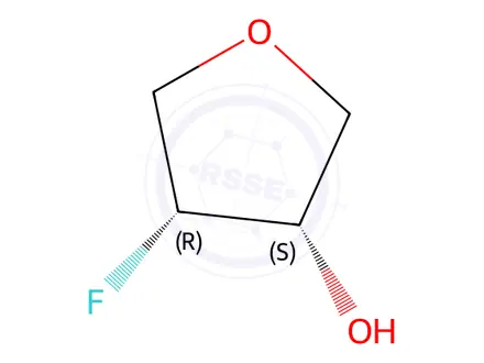 Chemical structure of (3S,4R)-4-fluorotetrahydrofuran-3-ol