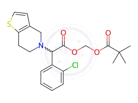 Chemical structure of rac Clopidogrel [(tert-Butylcarbonyl)oxy]methyl ester