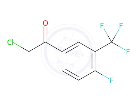 Chemical structure of Ethanone, 2-chloro-1-[4-fluoro-3-(trifluoromethyl)phenyl]-