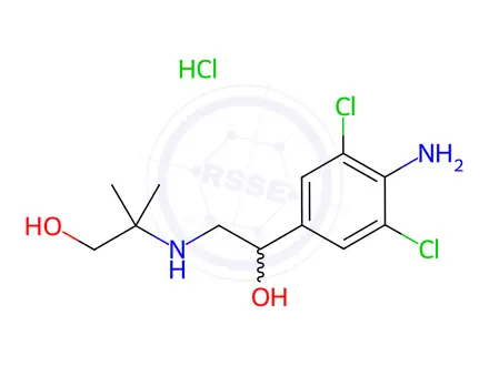 Chemical structure of Hydroxymethylclenbuterol hydrochloride 100 mg