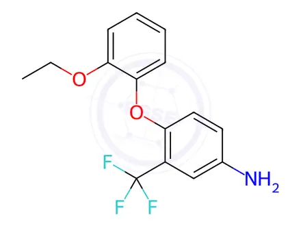 Chemical structure of 4-(2-Ethoxyphenoxy)-3-(trifluoromethyl)aniline
