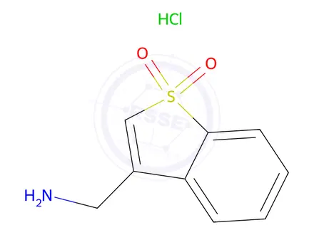 Chemical structure of 3-(aminomethyl)-1$l^{6}-benzothiophene-1,1-dione hydrochloride
