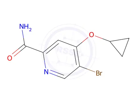 Chemical structure of 5-Bromo-4-cyclopropoxypicolinamide