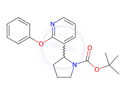 Chemical structure of tert-Butyl 2-(2-phenoxypyridin-3-yl)pyrrolidine-1-carboxylate