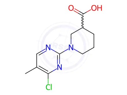 Chemical structure of 1-(4-Chloro-5-methylpyrimidin-2-yl)piperidine-3-carboxylic acid