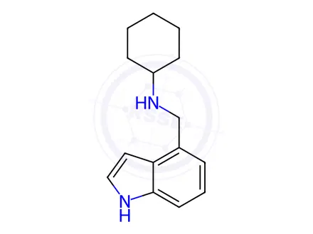 Chemical structure of N-((1H-indol-4-yl)methyl)cyclohexanamine