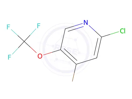 Chemical structure of 4-Bromo-2-chloro-5-(trifluoromethoxy)pyridine