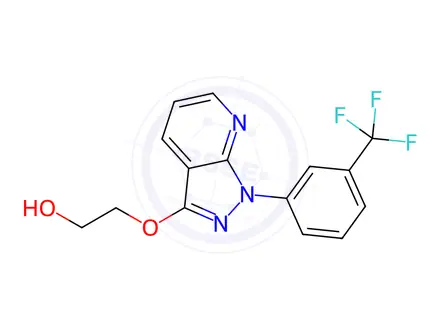 Chemical structure of 2-[[1-(α,α,α-Trifluoro-m-tolyl)-1H-pyrazolo[3,4-b]pyridin-3-yl]oxy]ethanol