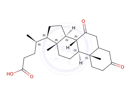 Chemical structure of 3,7-DIKETO-5BETA-CHOLAN-24-OIC ACID