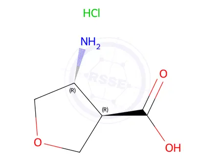 Chemical structure of trans-4-Amino-tetrahydro-furan-3-carboxylic acid hydrochloride
