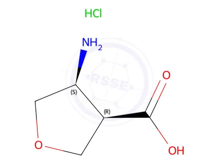 Chemical structure of cis-4-Amino-tetrahydro-furan-3-carboxylic acid hydrochloride