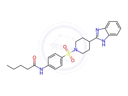 Chemical structure of N-(4-((4-(1H-Benzo[d]imidazol-2-yl)piperidin-1-yl)sulfonyl)phenyl)pentanamide
