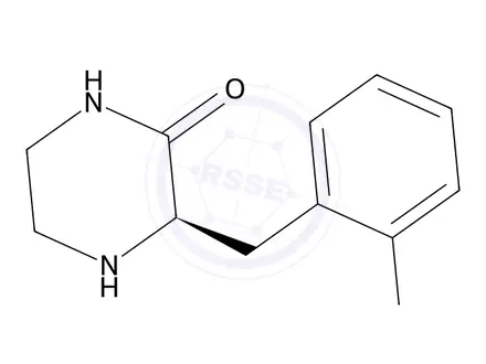 Chemical structure of (R)-3-(2-Chlorobenzyl)piperazin-2-one