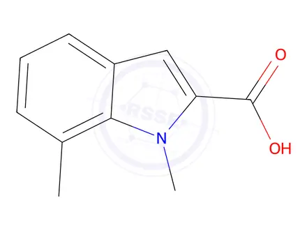 Chemical structure of 1,7-Dimethyl-1H-indole-2-carboxylic acid