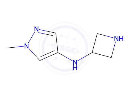 Chemical structure of N-(azetidin-3-yl)-1-methyl-pyrazol-4-amine