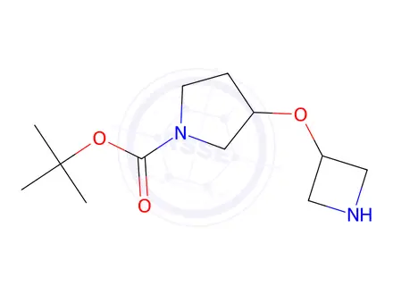 Chemical structure of Tert-butyl 3-(azetidin-3-yloxy)pyrrolidine-1-carboxylate