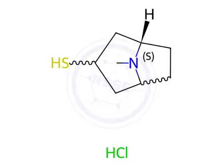 Chemical structure of Tropine-3-thiol Hydrochloride
