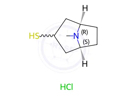 Chemical structure of exo-Tropine-3-thiol Hydrochloride