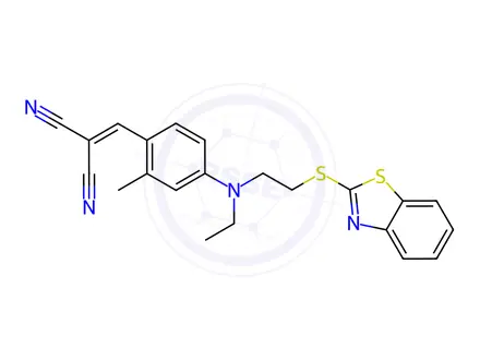 Chemical structure of [[4-[[2-(2-benzothiazolylthio)ethyl]ethylamino]-2-methylphenyl]methylene]malononitrile