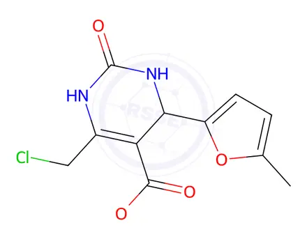 Chemical structure of Ethyl 6-(Chloromethyl)-4-(5-methylfuran-2-yl)-2-oxo-1,2,3,4-tetrahydropyrimidine-5-carboxylate
