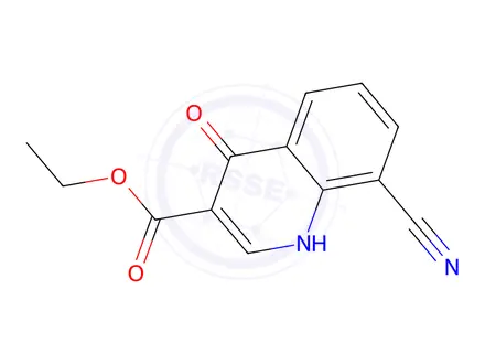 Chemical structure of ethyl 8-cyano-4-oxo-1,4-dihydroquinoline-3-carboxylate