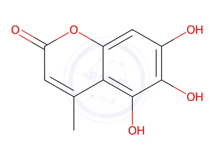 Chemical structure of Coumarin, 5,6,7-trihydroxy-4-methyl-(6CI)