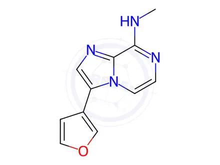 Chemical structure of 3-(Furan-3-yl)-N-methylimidazo[1,2-a]pyrazin-8-amine