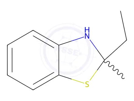 Chemical structure of Benzothiazole, 2-ethyl-2,3-dihydro-2-methyl-(9CI)