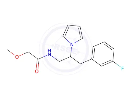 Chemical structure of N-(3-(3-Fluorophenyl)-2-(1H-pyrrol-1-yl)propyl)-2-methoxyacetamide