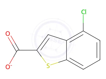 Chemical structure of 4-chlorobenzo[b]thiophene-2-carboxylic acid
