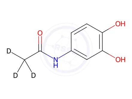 Chemical structure of 3-Hydroxyacetaminophen D3