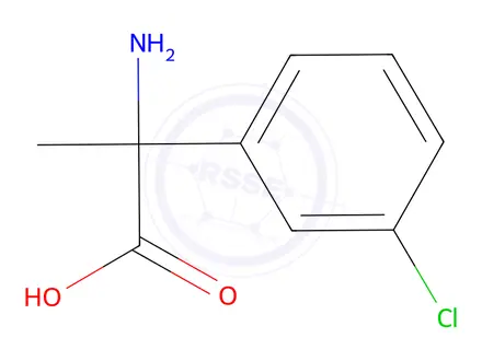 Chemical structure of 2-Amino-2-(3-chlorophenyl)propanoic acid hydrochloride